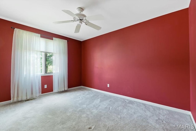 15693 Dresden Lake Ct, Chesterfield, MO 63017 - spare room featuring carpet flooring and a ceiling fan