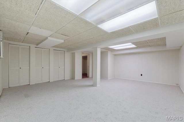 15693 Dresden Lake Ct, Chesterfield, MO 63017 - finished below grade area featuring a drop ceiling and carpet flooring
