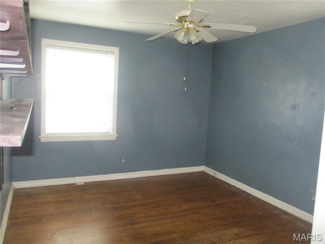 2823 Darwin Ct, Saint Louis, MO 63121 - unfurnished room with a ceiling fan and wood finished floors