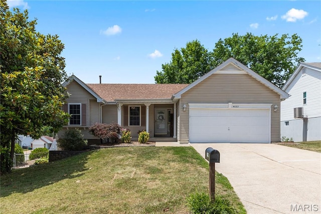 4632 Greenore Dr, High Ridge, MO 63049 - single story home with an attached garage, driveway, and a shingled roof