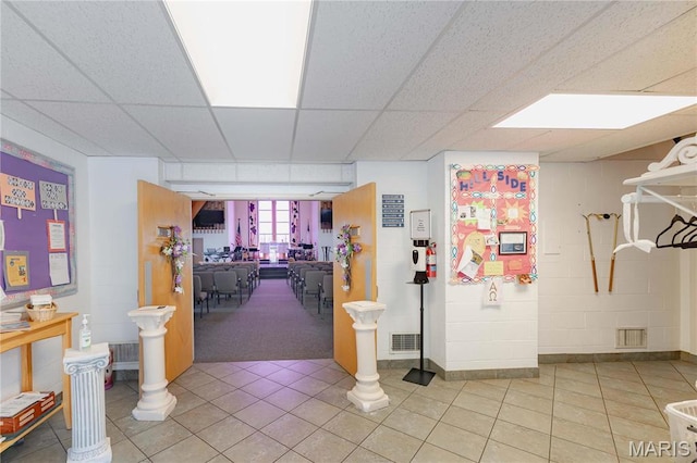 4869 Scottsdale Rd, House Springs, MO 63051 - tiled foyer featuring a drop ceiling
