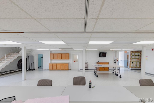 4869 Scottsdale Rd, House Springs, MO 63051 - workout area featuring a drop ceiling