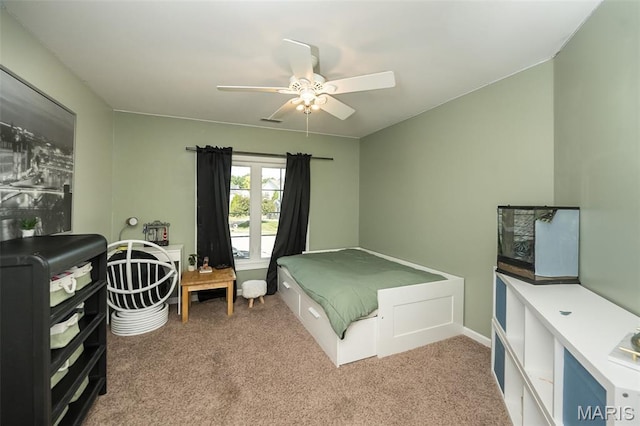 2314 Longest Dr, Wentzville, MO 63385 - carpeted bedroom featuring a ceiling fan