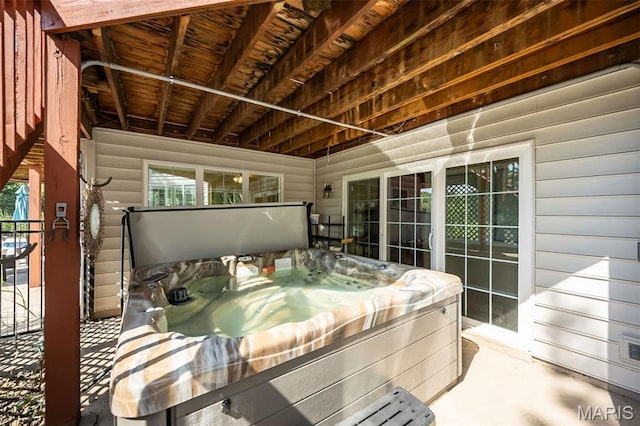 2314 Longest Dr, Wentzville, MO 63385 - view of patio / terrace featuring a hot tub