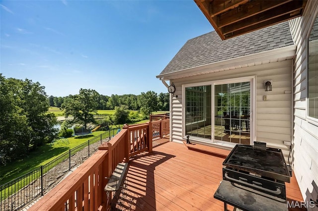 2314 Longest Dr, Wentzville, MO 63385 - wooden terrace featuring a water view