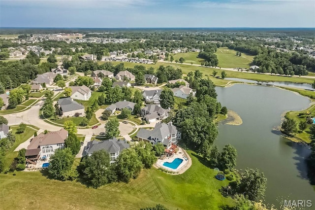 2314 Longest Dr, Wentzville, MO 63385 - aerial perspective of suburban area with a nearby body of water and a tree filled landscape