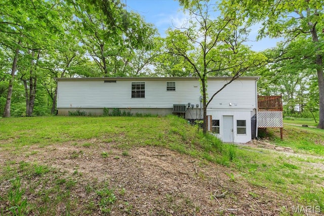434 Cool Springs Ln, Wright City, MO 63390 - rear view of house with a deck