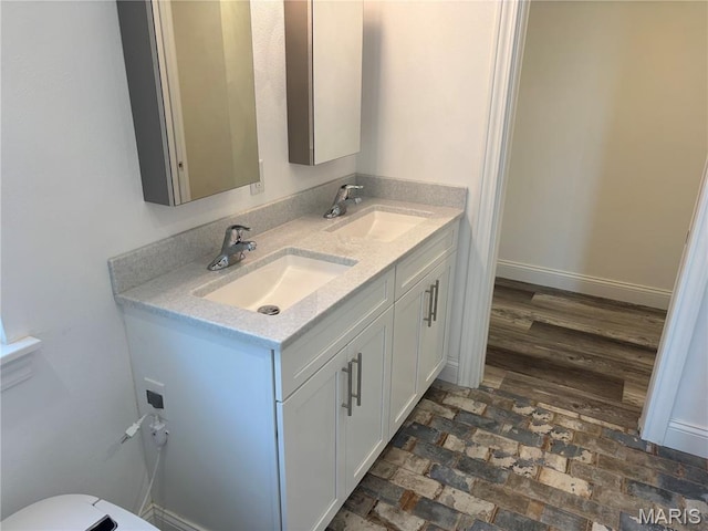 314 Captains Ct, Grafton, IL 62037 - bathroom with double vanity and toilet