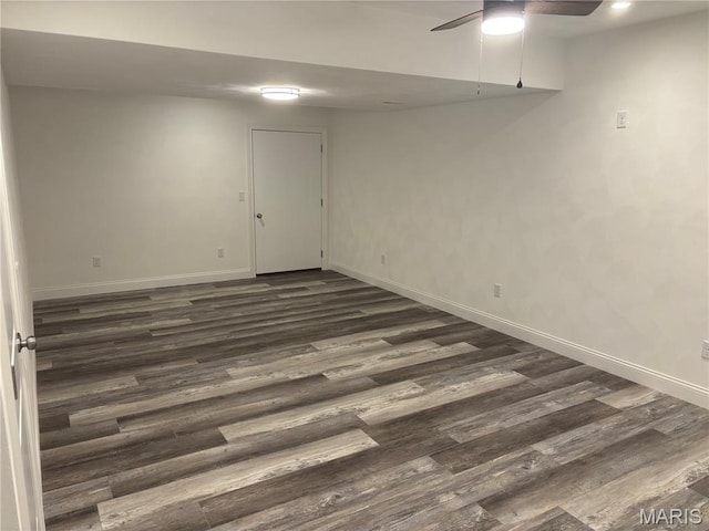 314 Captains Ct, Grafton, IL 62037 - unfurnished room featuring dark wood-style floors and a ceiling fan