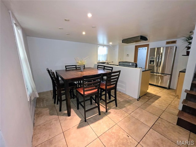123 W Wickliffe Ave, Collinsville, IL 62234 - dining space with recessed lighting and light tile patterned floors