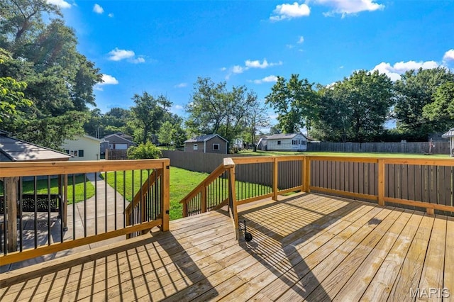 2733 Hermitage Ave, Saint Louis, MO 63143 - deck with a fenced backyard and a residential view