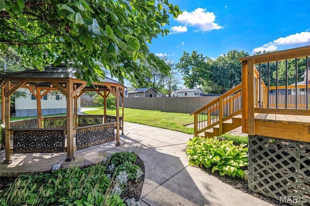 2733 Hermitage Ave, Saint Louis, MO 63143 - fenced backyard with a gazebo and a patio