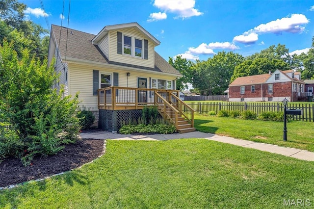2733 Hermitage Ave, Saint Louis, MO 63143 - bungalow-style house with a deck and stairs