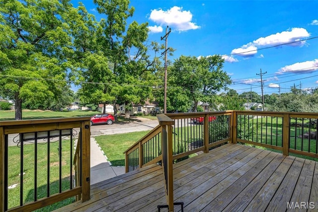2733 Hermitage Ave, Saint Louis, MO 63143 - wooden terrace with a yard