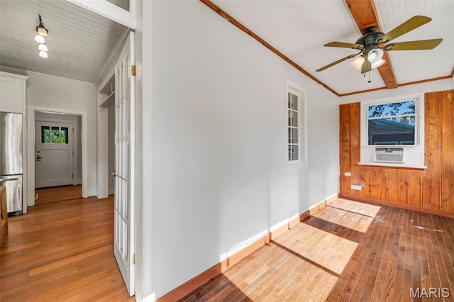 2733 Hermitage Ave, Saint Louis, MO 63143 - wooden terrace featuring ceiling fan and cooling unit