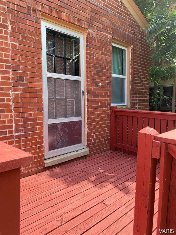 6128 Bircher St, Saint Louis, MO 63120 - view of wooden deck
