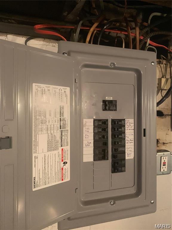 6128 Bircher St, Saint Louis, MO 63120 - utility room featuring electric panel