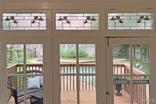 6336 Pershing Ave, University City, MO 63130 - doorway featuring a water view