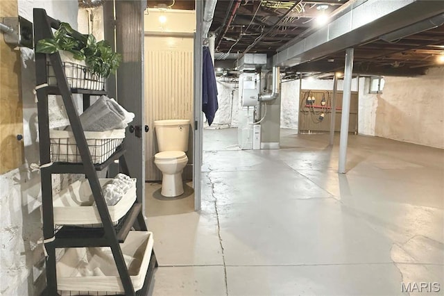 6336 Pershing Ave, University City, MO 63130 - unfinished below grade area featuring heating unit
