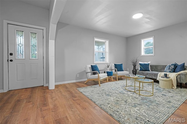 2162 State St, Granite City, IL 62040 - living area featuring wood finished floors and baseboards