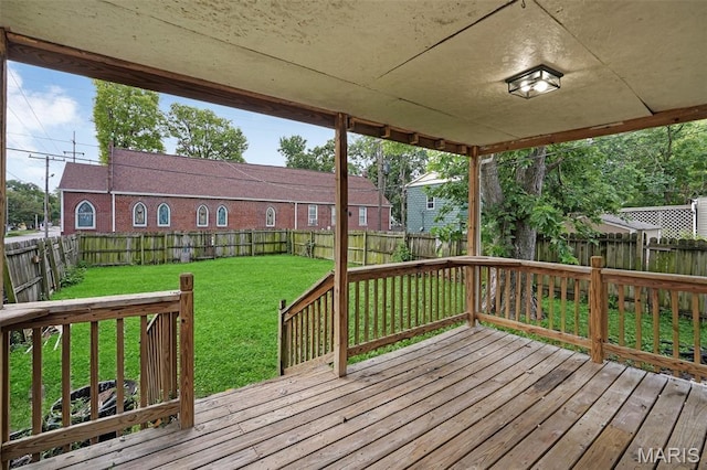 2162 State St, Granite City, IL 62040 - wooden deck with a fenced backyard