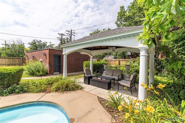 4365 Forest Park Ave, Saint Louis, MO 63108 - view of patio / terrace featuring a gazebo and an outdoor hangout area
