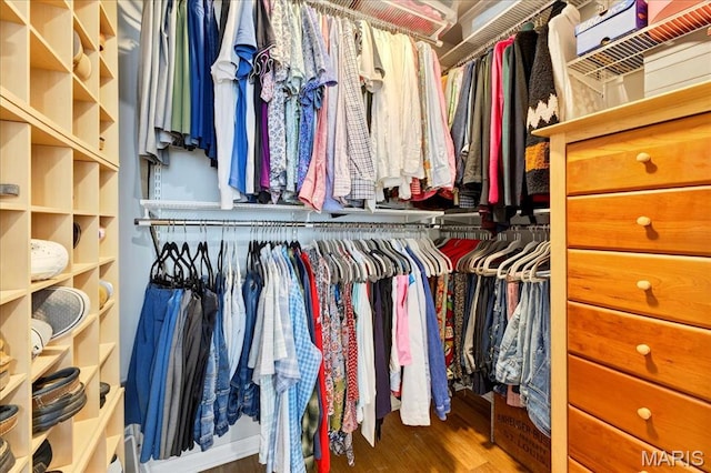 1909 King Arthur Ct, Saint Louis, MO 63146 - walk in closet featuring wood finished floors