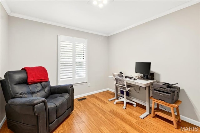 1909 King Arthur Ct, Saint Louis, MO 63146 - office with light wood finished floors and ornamental molding