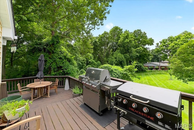 1909 King Arthur Ct, Saint Louis, MO 63146 - deck featuring a yard and a grill
