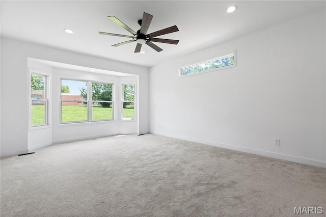 522 Dove Dr, Saint Charles, MO 63301 - spare room with ceiling fan, recessed lighting, and carpet floors