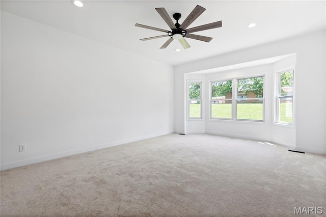 522 Dove Dr, Saint Charles, MO 63301 - carpeted spare room with recessed lighting and ceiling fan