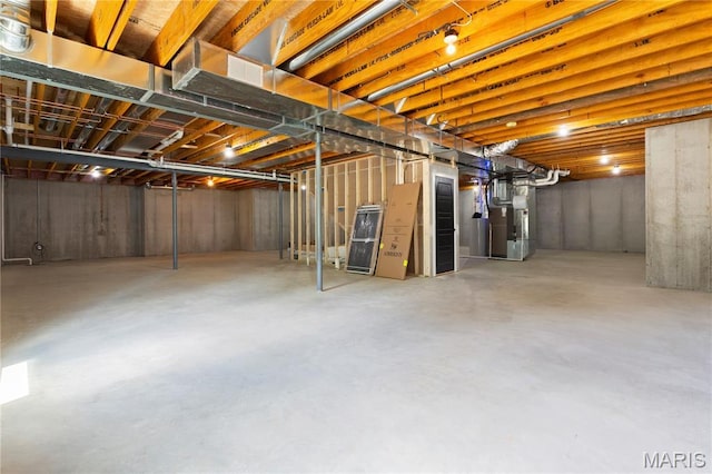 522 Dove Dr, Saint Charles, MO 63301 - unfinished basement with heating unit
