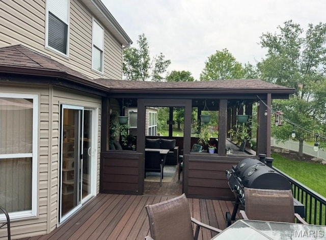 616 Remmick Stables Ct, Ofallon, MO 63368 - view of wooden deck