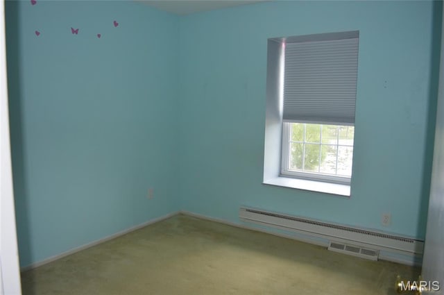 1726 Mayenne Ct, Saint Louis, MO 63125 - carpeted empty room featuring baseboard heating and baseboards