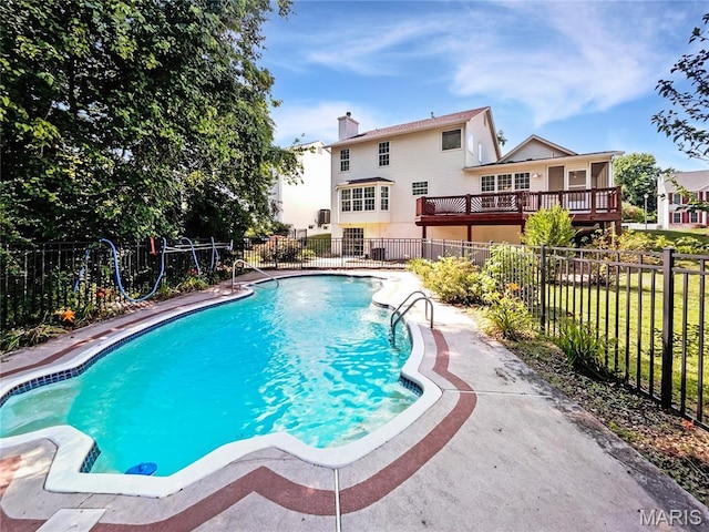 4033 Treeshadow Dr, Saint Peters, MO 63376 - view of swimming pool with a fenced backyard