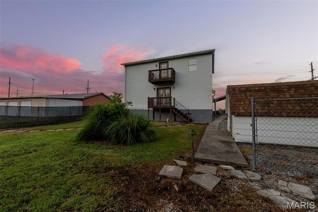 5748 State Highway 25, Cape Girardeau, MO 63701 - rear view of house with a balcony and stairs