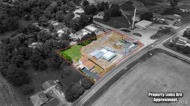 5748 State Highway 25, Cape Girardeau, MO 63701 - aerial view of property's location with property parcel outlined