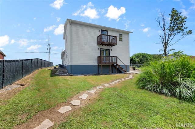 5748 State Highway 25, Cape Girardeau, MO 63701 - back of house featuring a balcony and stairs