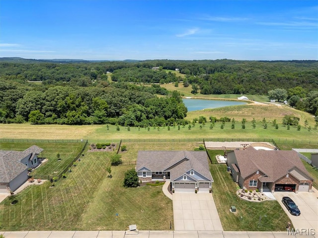 1209 Riesling Ln, Pevely, MO 63070 - view from above of property with a forest and a large body of water