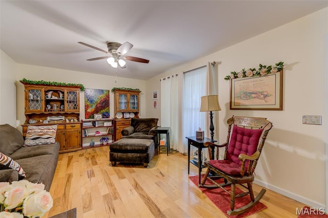 6 Barkwood Ct, Saint Peters, MO 63376 - living area with light wood-type flooring and ceiling fan