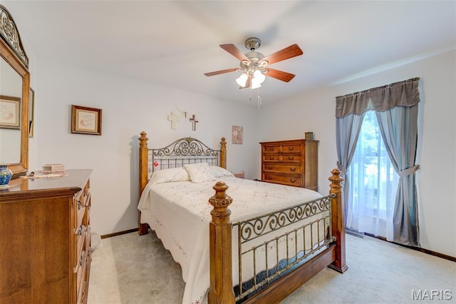 6 Barkwood Ct, Saint Peters, MO 63376 - bedroom featuring light carpet and a ceiling fan
