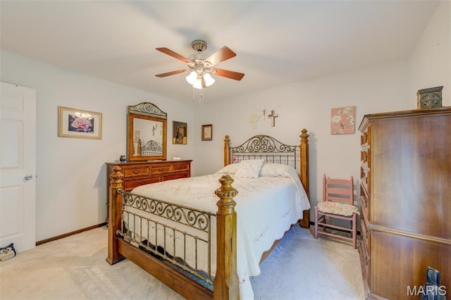 6 Barkwood Ct, Saint Peters, MO 63376 - bedroom with light carpet and a ceiling fan