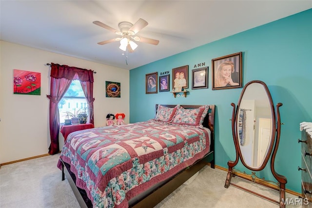 6 Barkwood Ct, Saint Peters, MO 63376 - carpeted bedroom with baseboards and a ceiling fan