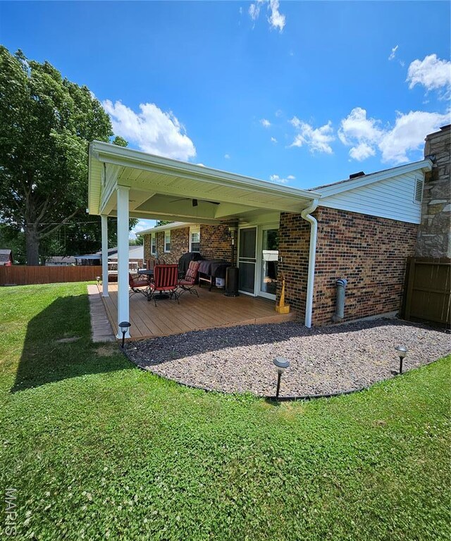 22 Settlers Trl, Hannibal, MO 63401 - view of patio / terrace with a deck
