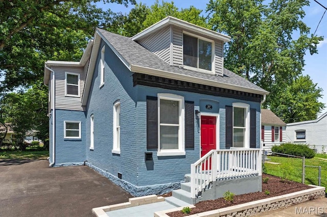 207 N 13th St, Belleville, IL 62220 - view of front of house with brick siding and a shingled roof