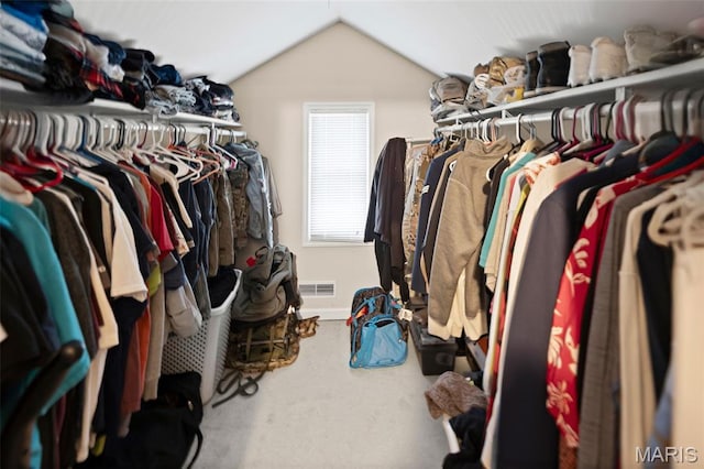 505 Sycamore St, Belleville, IL 62220 - walk in closet featuring carpet flooring and lofted ceiling