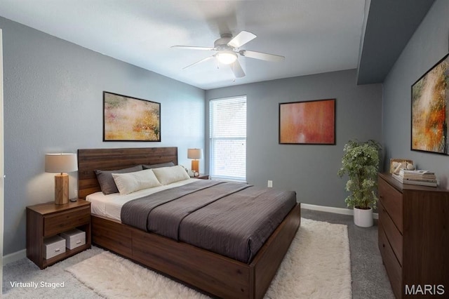 1989 Hunting Lake Ct Unit 201, Kirkwood, MO 63122 - bedroom with light carpet and ceiling fan
