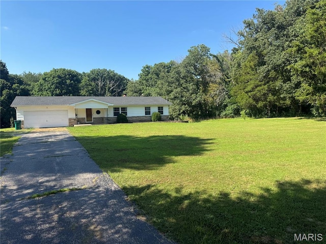 8705 State Road Y, Dittmer, MO 63023 - single story home with asphalt driveway, an attached garage, and a front yard