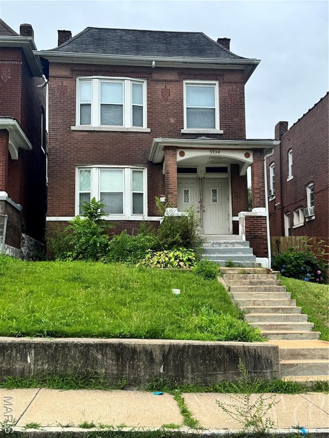 5934 Ridge Ave, Saint Louis, MO 63112 - view of front of home with brick siding