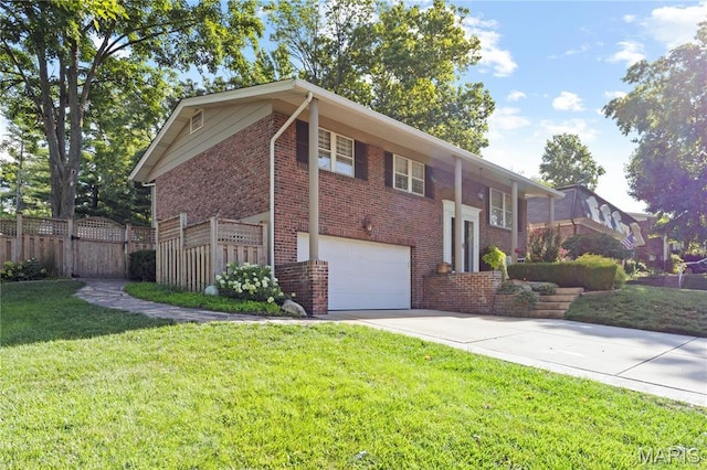 1225 Wissmann Dr, Ballwin, MO 63011 - bi-level home featuring brick siding, a garage, and concrete driveway